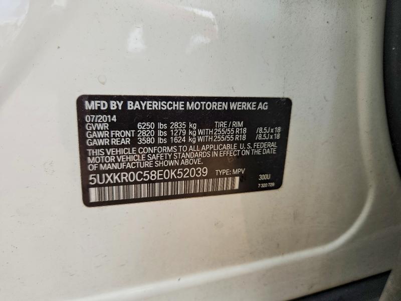 2014 Bmw X5 მანქანა იყიდება აუქციონზე, vin: 5UXKR0C58E0K52039, აუქციონის ნომერი: 62256266