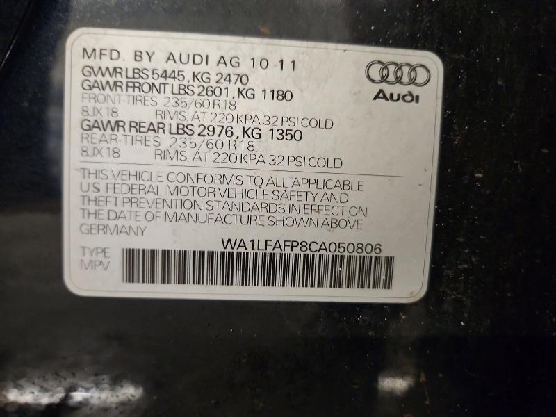 Aukcja sprzedaży 2012 Audi Q5, vin: WA1LFAFP8CA050806, numer aukcji: 62817956