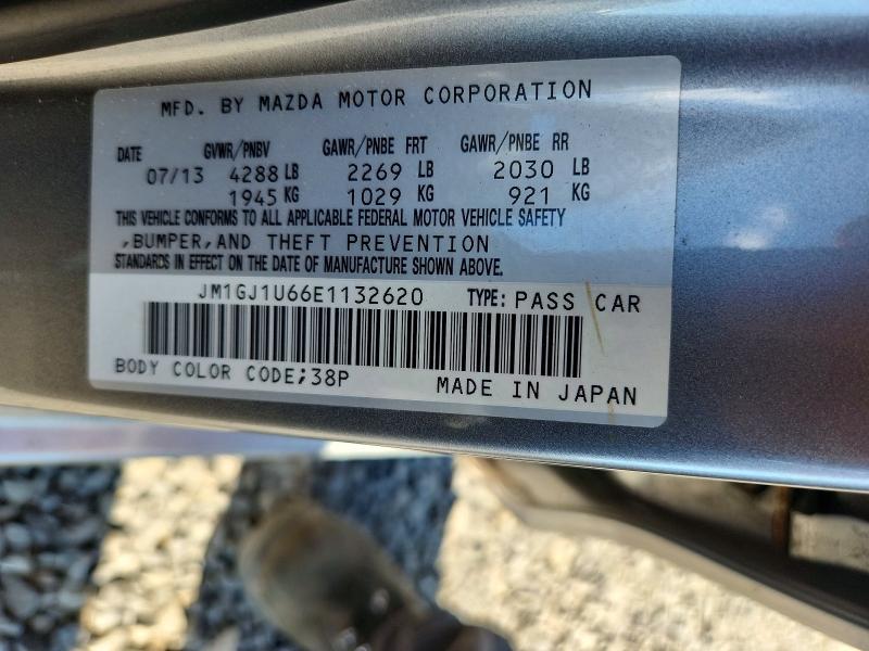 Aukcja sprzedaży 2014 Mazda 6, vin: JM1GJ1U66E1132620, numer aukcji: 60404496