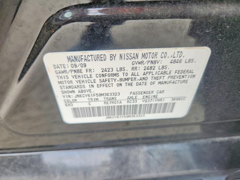 85972185 :رقم المزاد ، JNKCV61F59M363323 vin ، 2009 Infiniti G37 Sedan مزاد بيع
