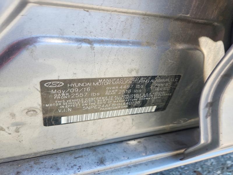 2017 Hyundai Sonata მანქანა იყიდება აუქციონზე, vin: 5NPE24AF8HH440198, აუქციონის ნომერი: 60410146