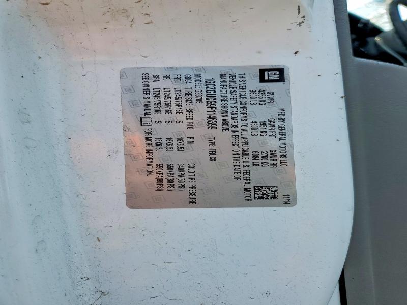2015 Chevrolet Express მანქანა იყიდება აუქციონზე, vin: 1GCZGUCG9F1146399, აუქციონის ნომერი: 63391186