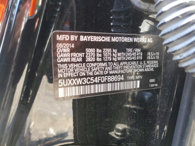 Aukcja sprzedaży 2015 Bmw X4, vin: 5UXXW3C54F0F88694, numer aukcji: 85633065