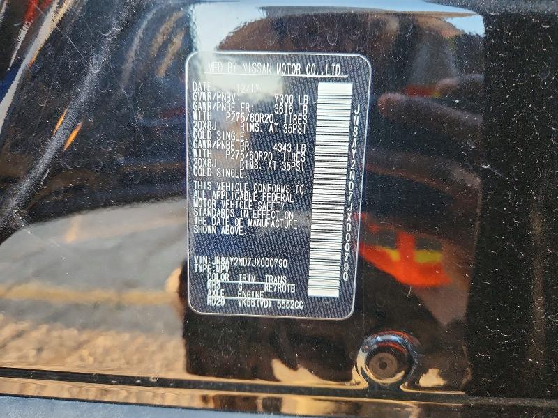 Продаж на аукціоні авто 2018 Nissan Armada, vin: JN8AY2ND7JX000790, номер лоту: 56975276