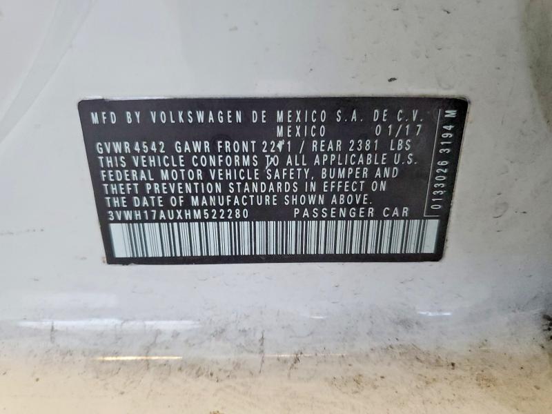 62694516 :رقم المزاد ، 3VWH17AUXHM522280 vin ، 2017 Volkswagen Golf Alltrack مزاد بيع