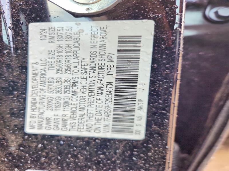 60810996 :رقم المزاد ، 7FARS6H52SE046734 vin ، 2025 Honda Cr-v مزاد بيع