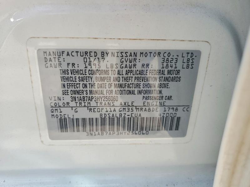 Продажа на аукционе авто 2017 Nissan Sentra, vin: 3N1AB7AP3HY256060, номер лота: 61436336