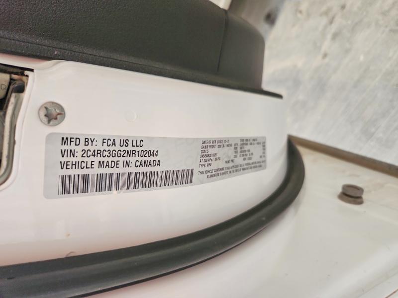 Продаж на аукціоні авто 2022 Chrysler Pacifica, vin: 2C4RC3GG2NR102044, номер лоту: 59339036