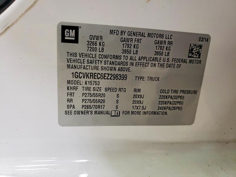 2014 Chevrolet Silverado მანქანა იყიდება აუქციონზე, vin: 1GCVKREC6EZ298399, აუქციონის ნომერი: 61740466