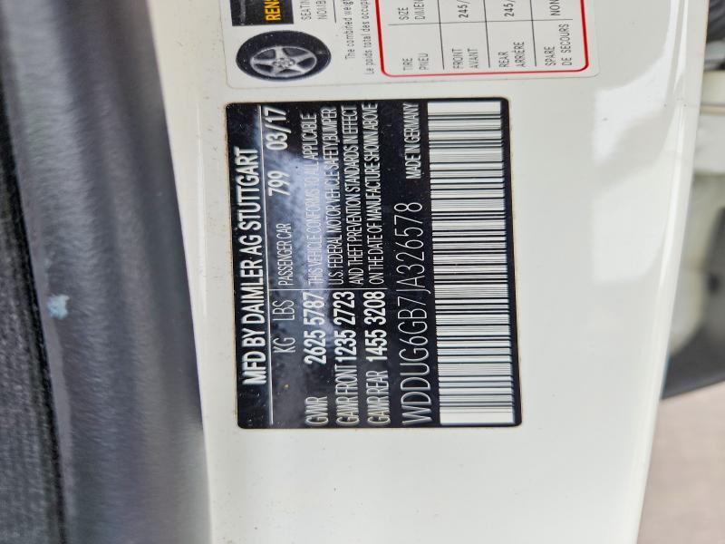 2018 Mercedes-benz S მანქანა იყიდება აუქციონზე, vin: WDDUG6GB7JA326578, აუქციონის ნომერი: 60047406