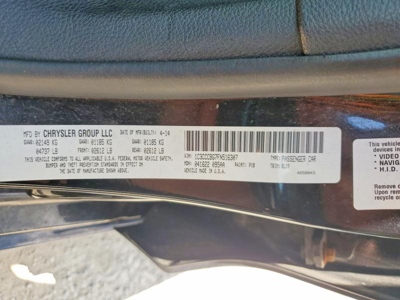 Продажа на аукционе авто 2015 Chrysler 200, vin: 1C3CCCBG7FN516307, номер лота: 61994116