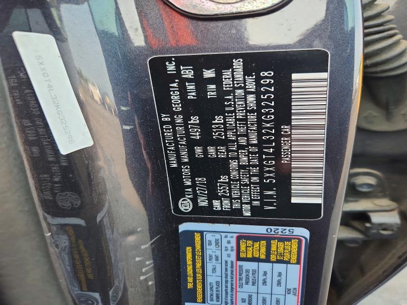 62627246 :رقم المزاد ، 5XXGT4L32KG325298 vin ، 2019 Kia Optima مزاد بيع