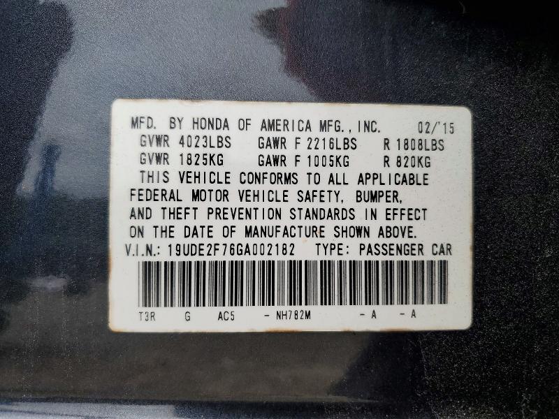 Продаж на аукціоні авто 2016 Acura Ilx, vin: 19UDE2F76GA002182, номер лоту: 59344306