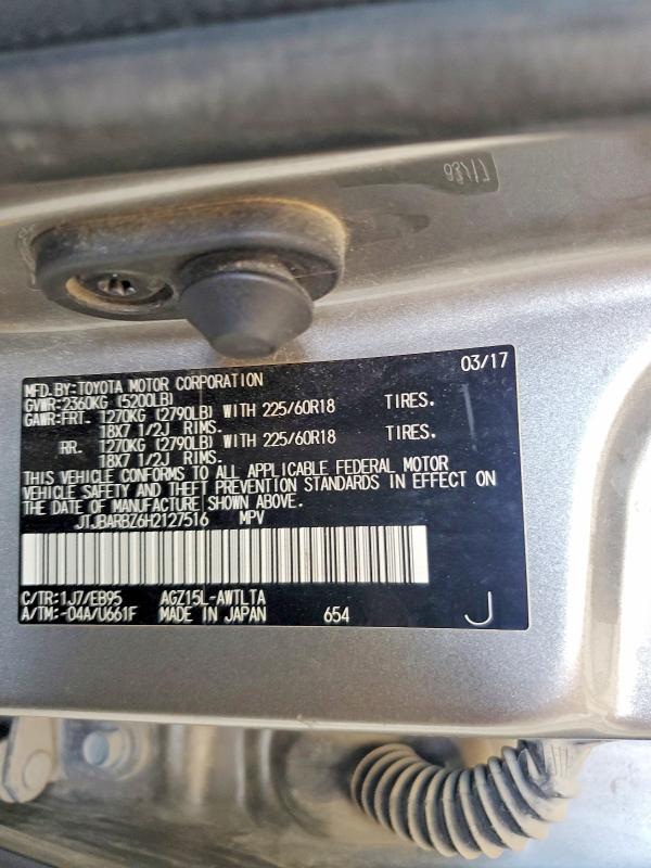 59905346 :رقم المزاد ، JTJBARBZ6H2127516 vin ، 2017 Lexus Nx 200t مزاد بيع