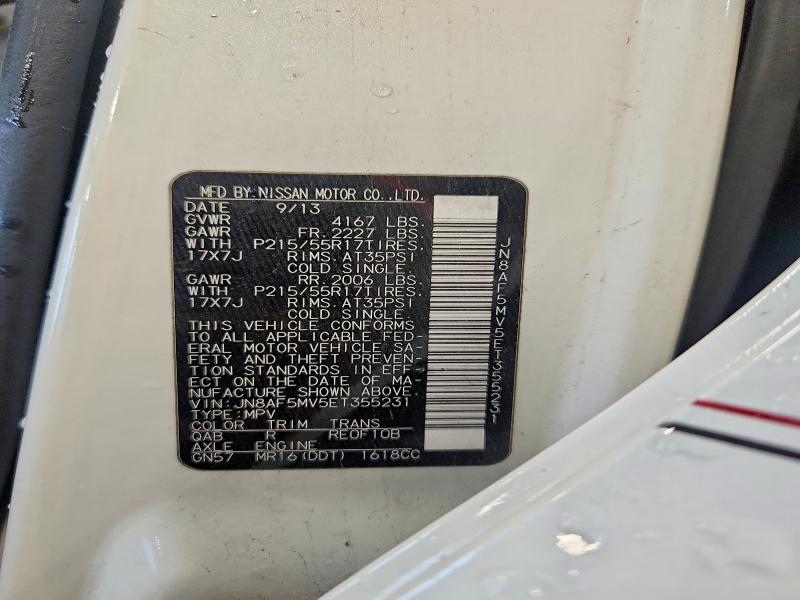Продаж на аукціоні авто 2014 Nissan Juke, vin: JN8AF5MV5ET355231, номер лоту: 63416506