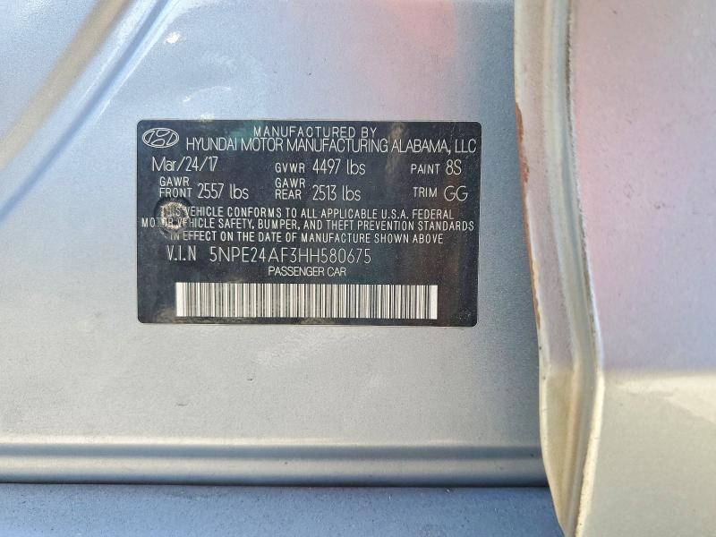 Aukcja sprzedaży 2017 Hyundai Sonata, vin: 5NPE24AF3HH580675, numer aukcji: 62316496