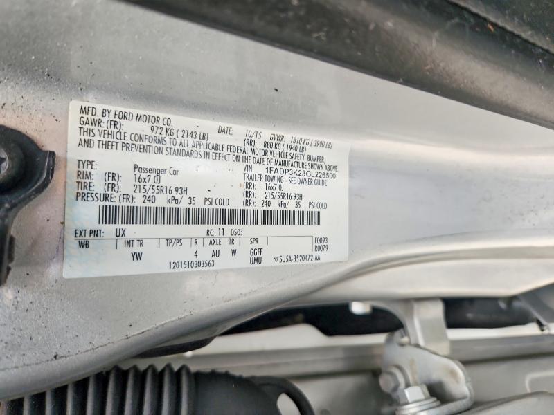 2016 Ford Focus მანქანა იყიდება აუქციონზე, vin: 1FADP3K23GL226500, აუქციონის ნომერი: 62090386