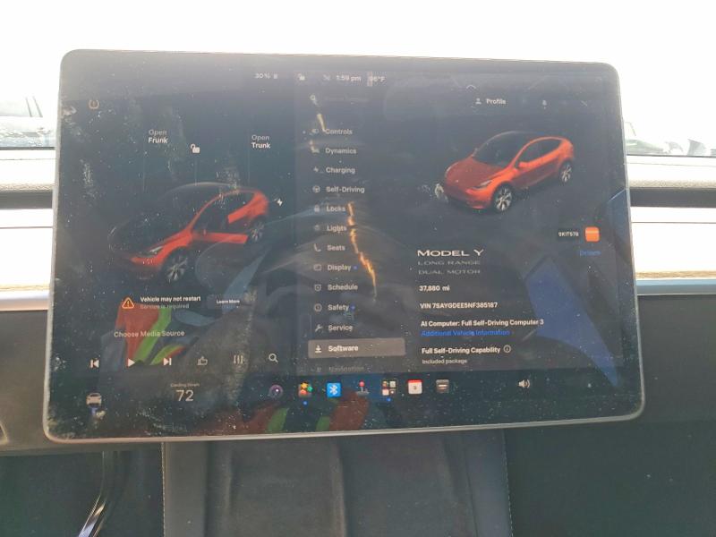Aukcja sprzedaży 2022 Tesla Model Y, vin: 7SAYGDEE5NF385187, numer aukcji: 60325776