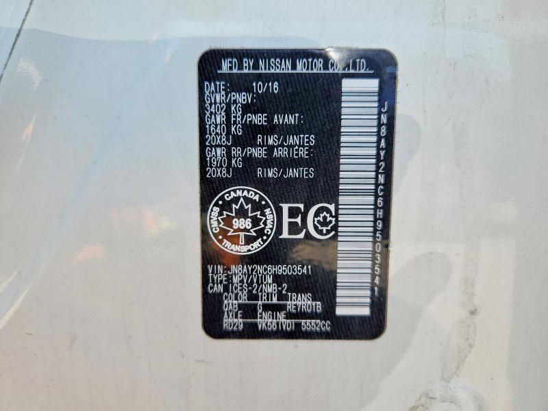 62307096 :رقم المزاد ، JN8AY2NC6H9503541 vin ، 2017 Nissan Armada مزاد بيع
