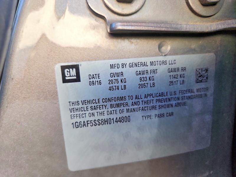 Продаж на аукціоні авто 2017 Cadillac Ats, vin: 1G6AF5SS8H0144800, номер лоту: 59383046