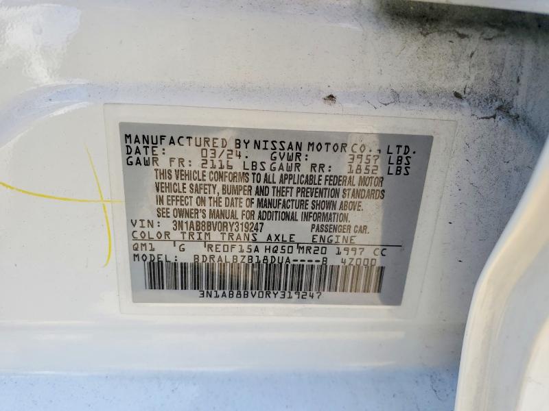 Aukcja sprzedaży 2024 Nissan Sentra, vin: 3N1AB8BV0RY319247, numer aukcji: 60649056