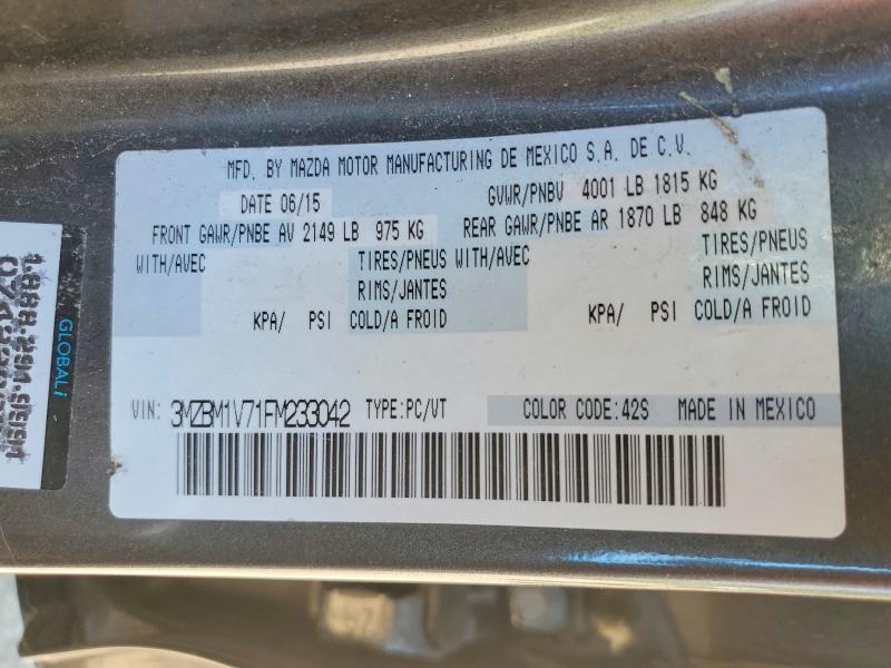 Продаж на аукціоні авто 2015 Mazda 3, vin: 3MZBM1V71FM233042, номер лоту: 60125646