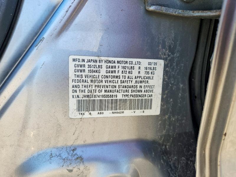 Aukcja sprzedaży 2009 Honda Fit, vin: JHMGE87419S058819, numer aukcji: 59530036