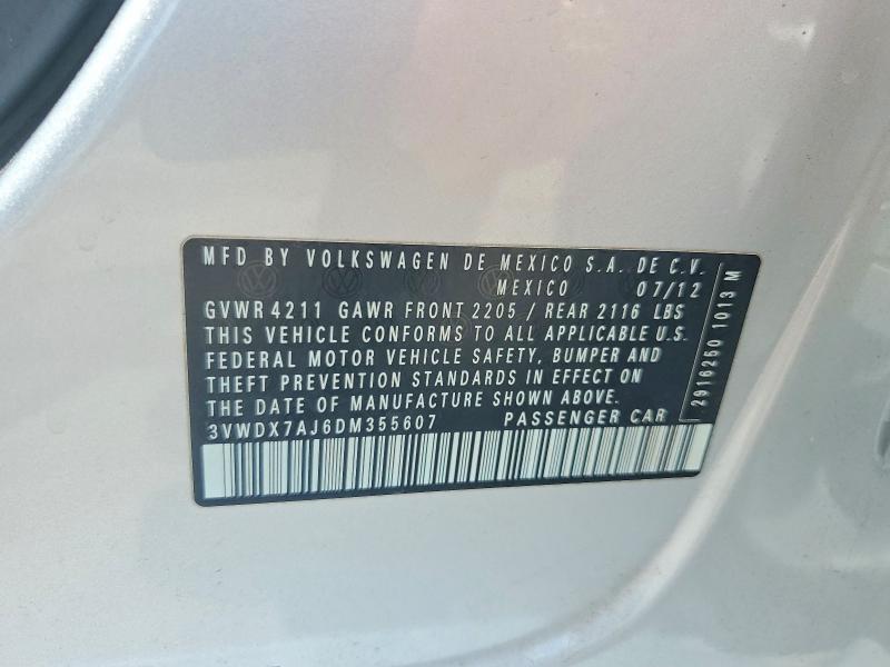Продаж на аукціоні авто 2013 Volkswagen Jetta, vin: 3VWDX7AJ6DM355607, номер лоту: 61122146