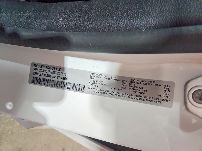 Продажа на аукционе авто 2026 Chrysler Pacifica, vin: 2C4RC1BG8TR267511, номер лота: 59724586