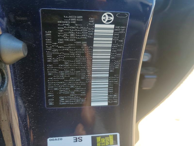 Aukcja sprzedaży 2024 Toyota Corolla, vin: 5YFB4MDE5RP223275, numer aukcji: 59634986