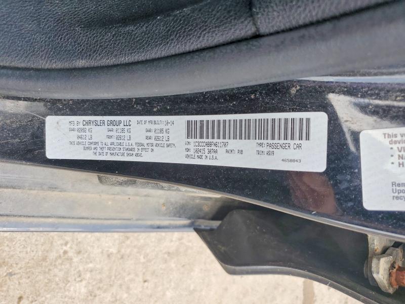 Aukcja sprzedaży 2015 Chrysler 200, vin: 1C3CCCAB8FN611707, numer aukcji: 59623766