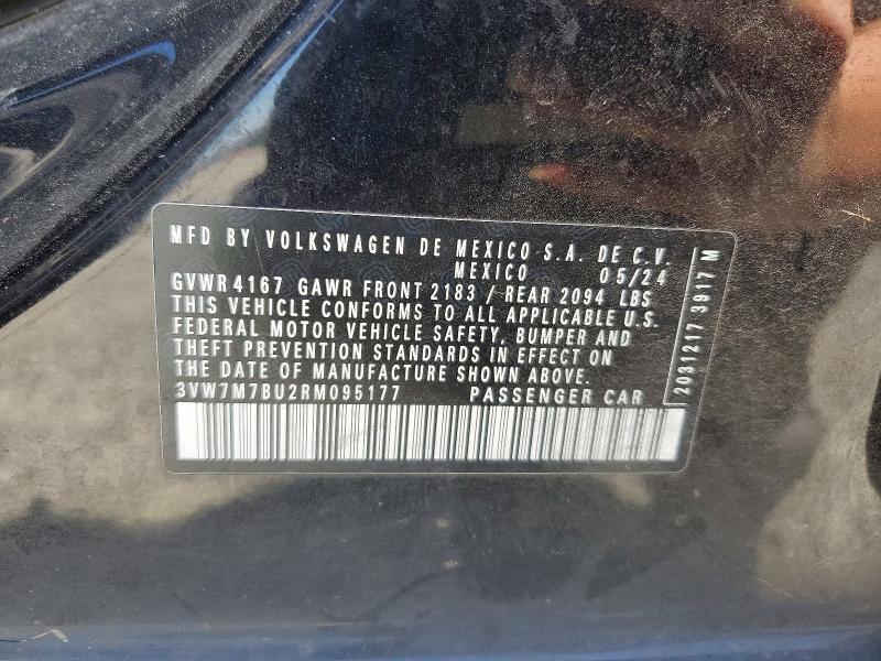 Продажа на аукционе авто 2024 Volkswagen Jetta, vin: 3VW7M7BU2RM095177, номер лота: 59824046