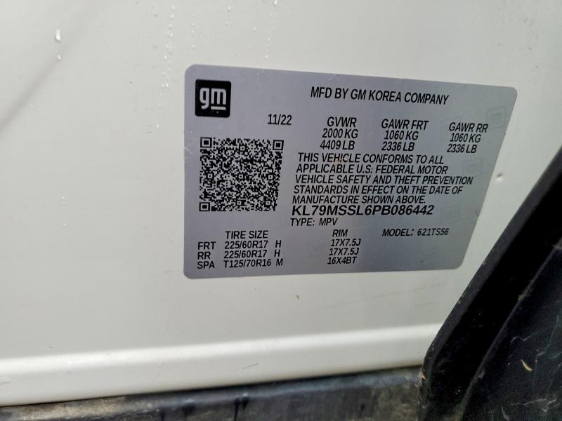 Aukcja sprzedaży 2023 Chevrolet Trailblazer, vin: KL79MSSL6PB086442, numer aukcji: 68723265