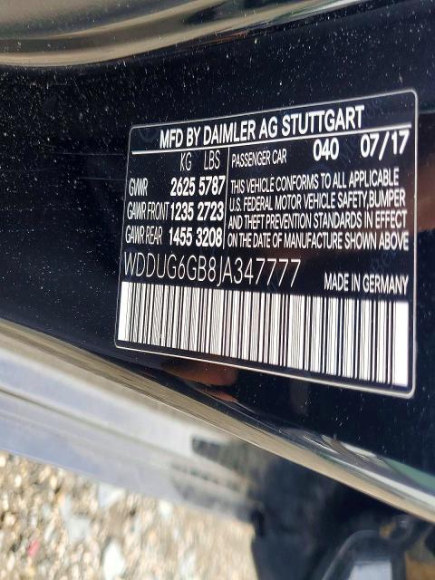 Aukcja sprzedaży 2018 Mercedes-benz S, vin: WDDUG6GB8JA347777, numer aukcji: 59907286