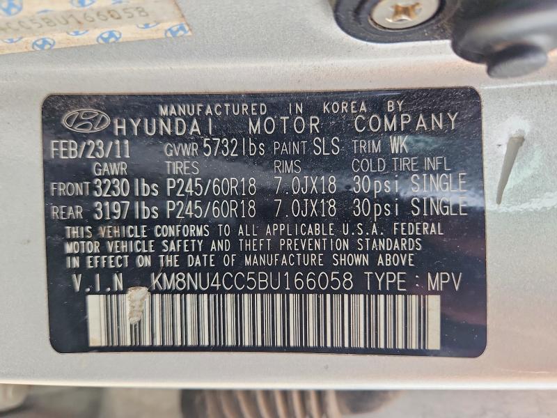 Aukcja sprzedaży 2011 Hyundai Veracruz, vin: KM8NU4CC5BU166058, numer aukcji: 61611316