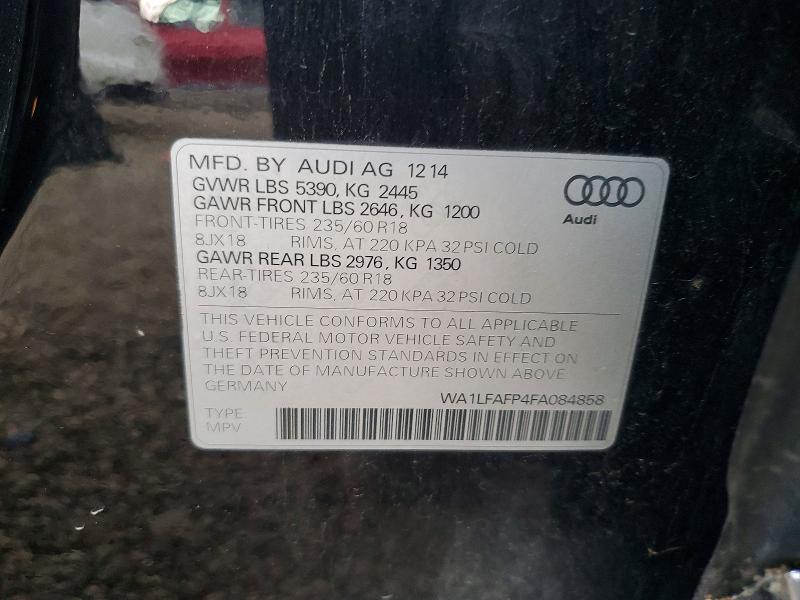 60228946 :رقم المزاد ، WA1LFAFP4FA084858 vin ، 2015 Audi Q5 مزاد بيع