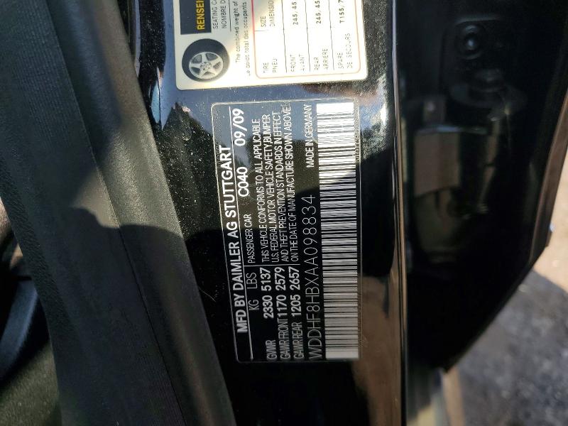 Продажа на аукционе авто 2010 Mercedes-benz E, vin: WDDHF8HBXAA098834, номер лота: 63407596