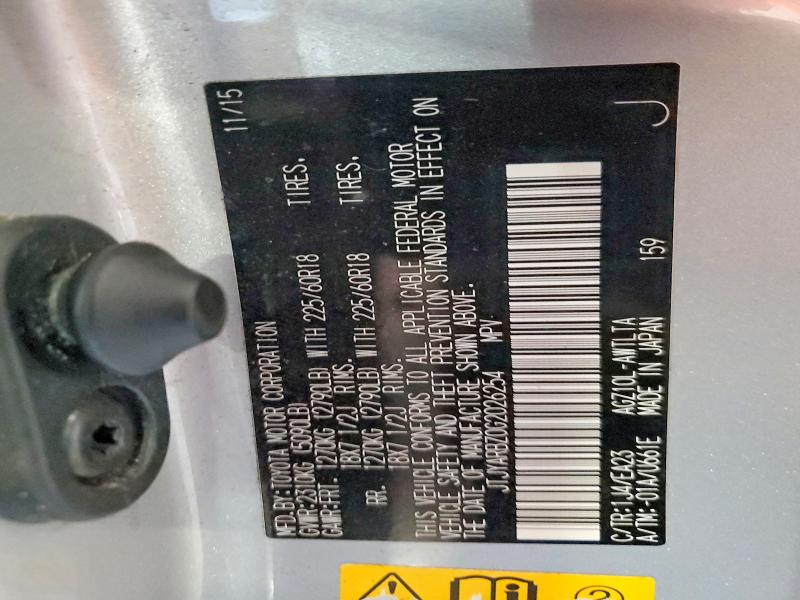 Aukcja sprzedaży 2016 Lexus Nx 200t, vin: JTJYARBZ0G2026254, numer aukcji: 61270716