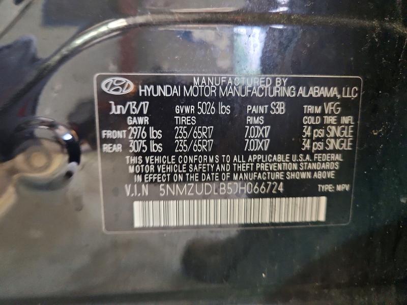 2018 Hyundai Santa Fe Sport მანქანა იყიდება აუქციონზე, vin: 5NMZUDLB5JH066724, აუქციონის ნომერი: 61792256