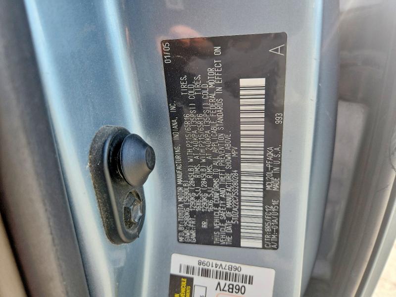 Продаж на аукціоні авто 2005 Toyota Sienna, vin: 5TDZA22C75S280284, номер лоту: 62090676