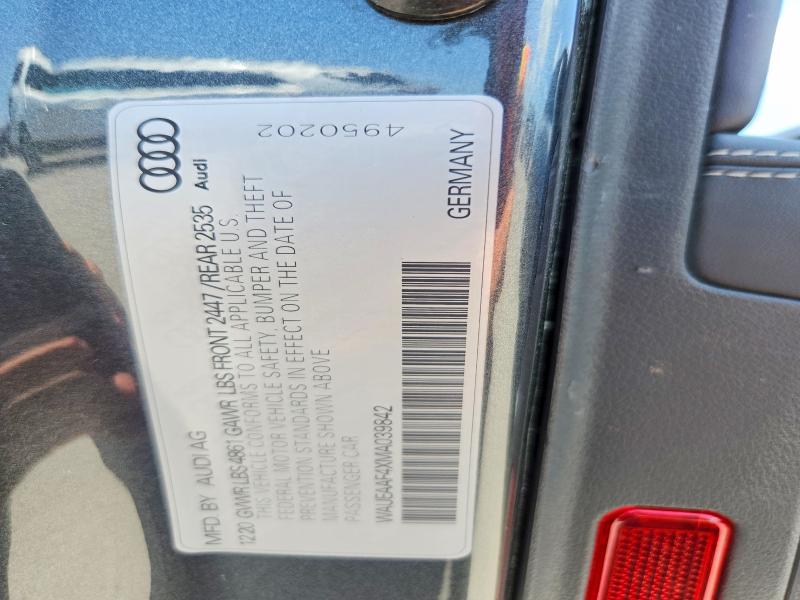 Aukcja sprzedaży 2021 Audi A4, vin: WAUEAAF4XMA039842, numer aukcji: 62797386