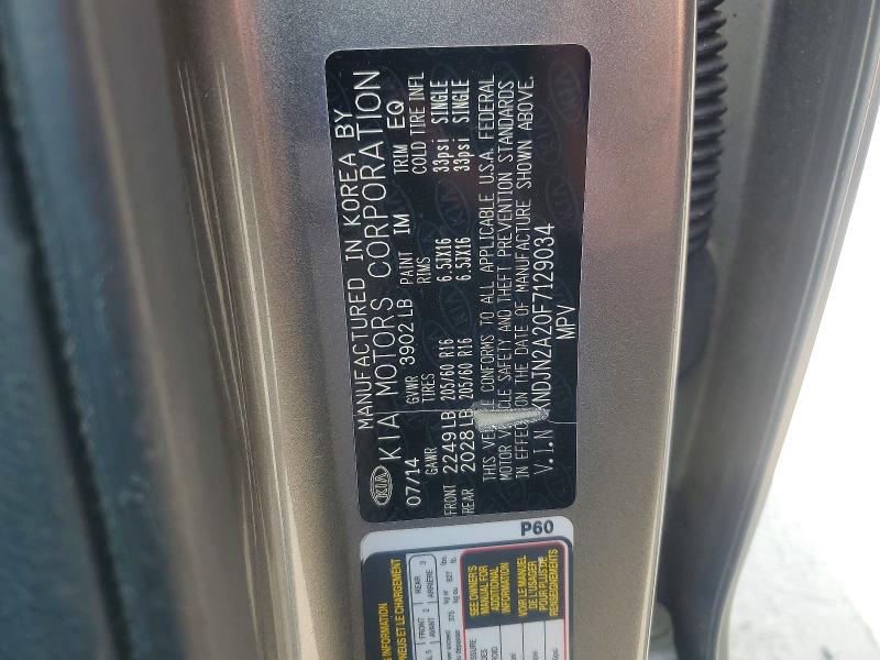 Aukcja sprzedaży 2015 Kia Soul, vin: KNDJN2A20F7129034, numer aukcji: 62603676