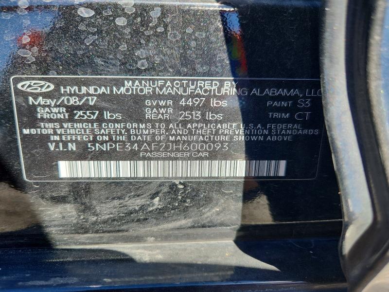 Aukcja sprzedaży 2018 Hyundai Sonata, vin: 5NPE34AF2JH600093, numer aukcji: 63426206