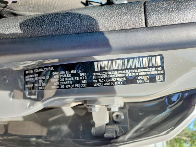 Продаж на аукціоні авто 2019 Jeep Renegade, vin: ZACNJBAB7KPK89208, номер лоту: 60975406