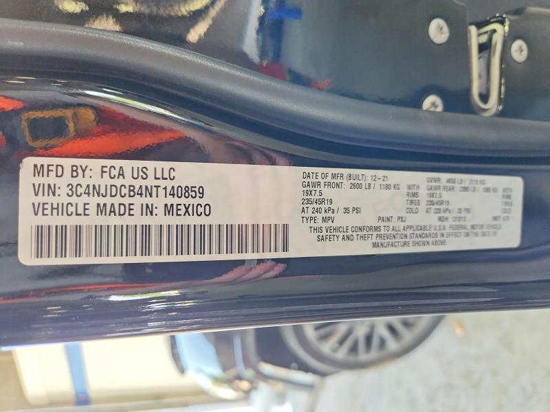2022 Jeep Compass მანქანა იყიდება აუქციონზე, vin: 3C4NJDCB4NT140859, აუქციონის ნომერი: 59650036