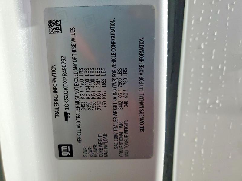 Продаж на аукціоні авто 2023 Gmc Yukon Xl, vin: 1GKS2GKDXPR490792, номер лоту: 59573426