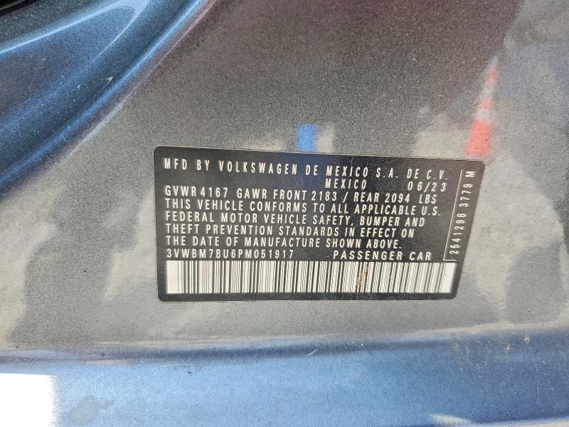 Aukcja sprzedaży 2023 Volkswagen Jetta, vin: 3VWBM7BU6PM051917, numer aukcji: 63017656