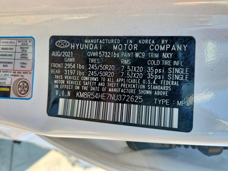 Продаж на аукціоні авто 2022 Hyundai Palisade, vin: KM8R54HE7NU372625, номер лоту: 59795836