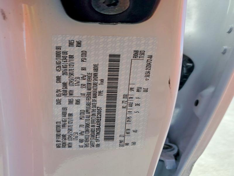 2024 Ford F250 მანქანა იყიდება აუქციონზე, vin: 1FT7W2BAXREE28057, აუქციონის ნომერი: 60046536