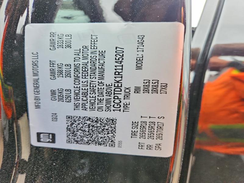 2024 Chevrolet Colorado მანქანა იყიდება აუქციონზე, vin: 1GCPTDEK1R1145207, აუქციონის ნომერი: 63114596